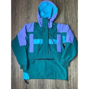 Vintage Sunbuster Anorak Windbreaker Rain Parka Jacket Hooded Outdoor 80s Small